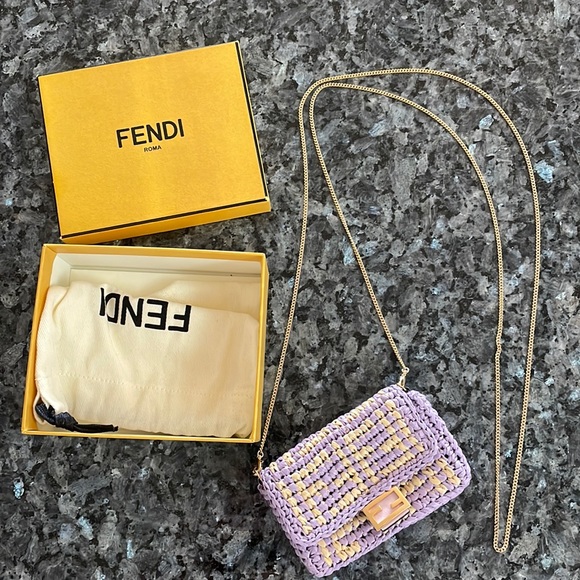 Fendi Handbags - Fendi Purple and Yellow Mini Bag
